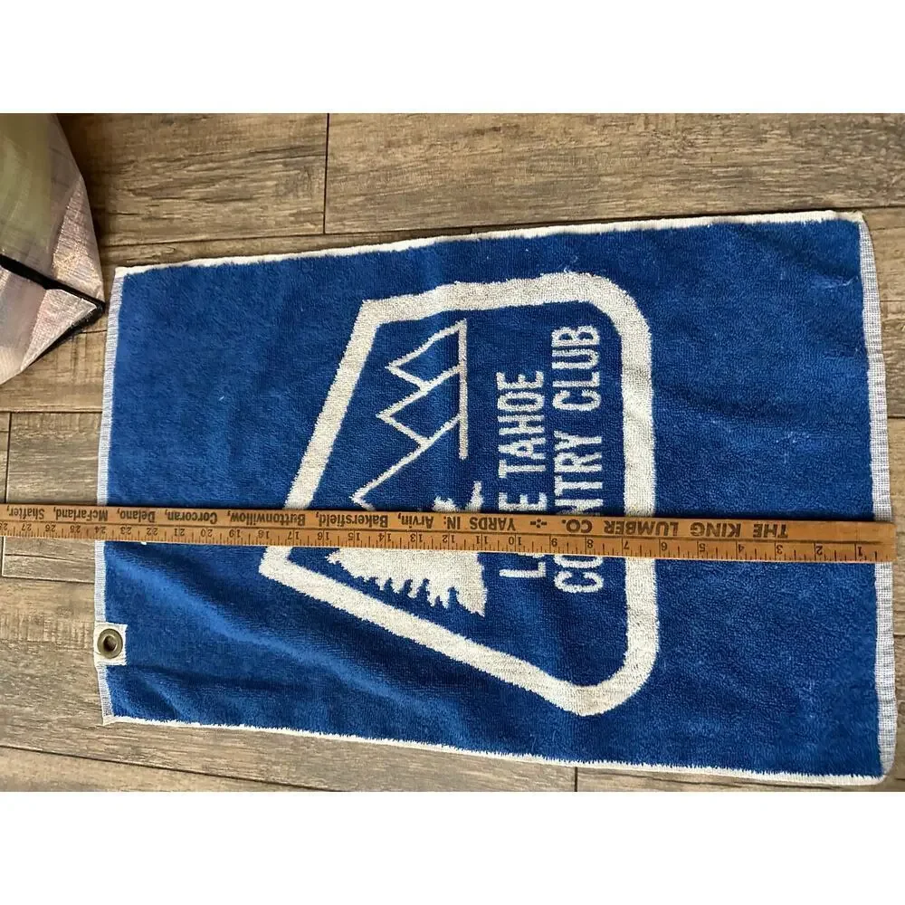 Martex Blue White Cotton Blend Lake Tahoe Country Club Golf Towel